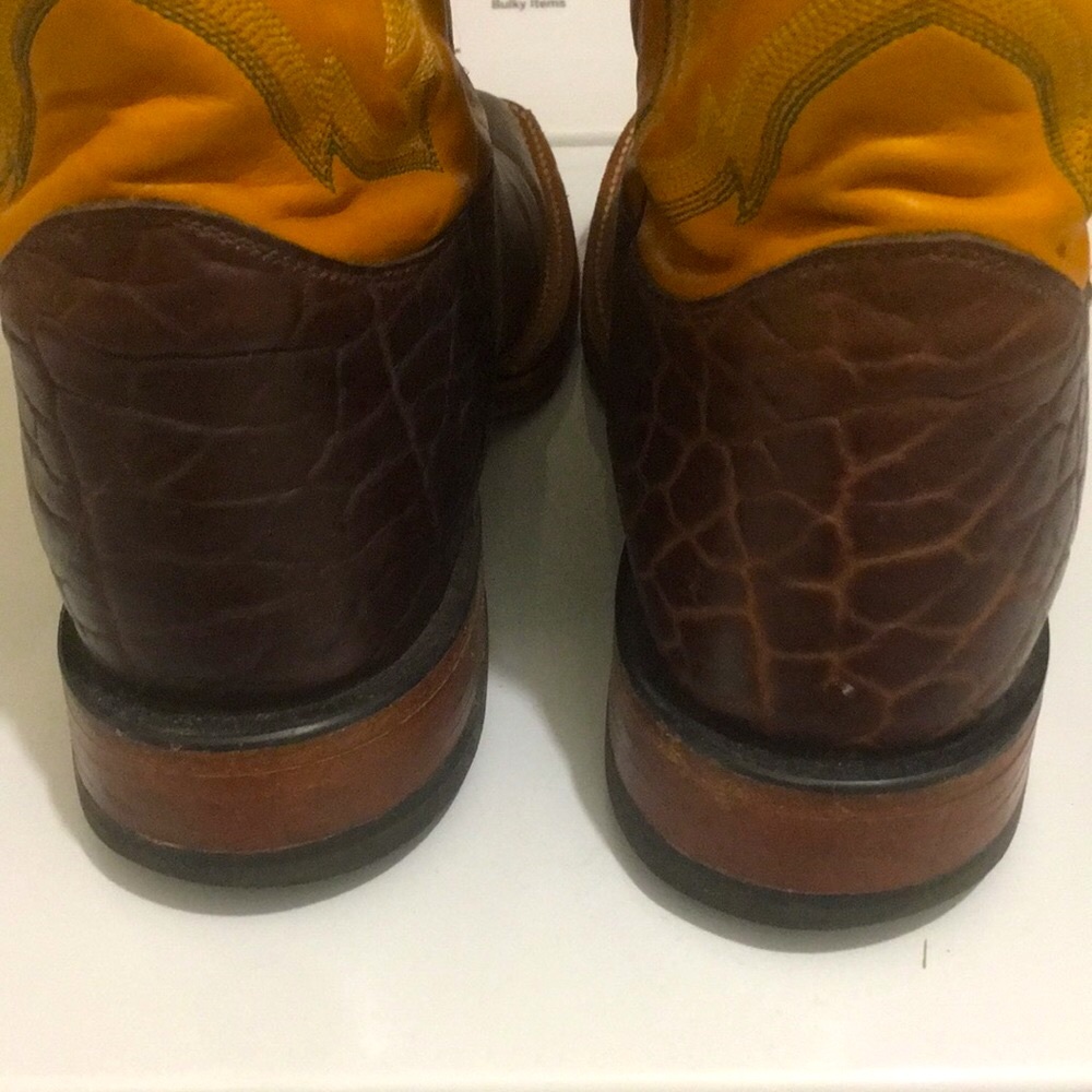 Justin Square Toe Boots EUC Cowboy Western - Picture 4 of 9